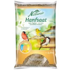 Dehner Natura Wildvogelfutter, Hanfsaat, 2.5 Kg