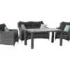 Dehner Geflechtlounge Toska, 4-teilig, Polyrattan, Grau, Inkl. Polster 2 Dehner Geflechtlounge Toska, 4-teilig, Polyrattan, Grau, Inkl. Polster -Natur Garten Verkauf 0538febc610e20f7b60d64ac67ff1af1