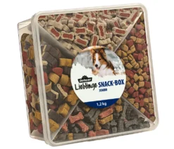 Dehner Hundesnack, Snackbox Jumbo, 4 Sorten-Mix, 1.2 Kg