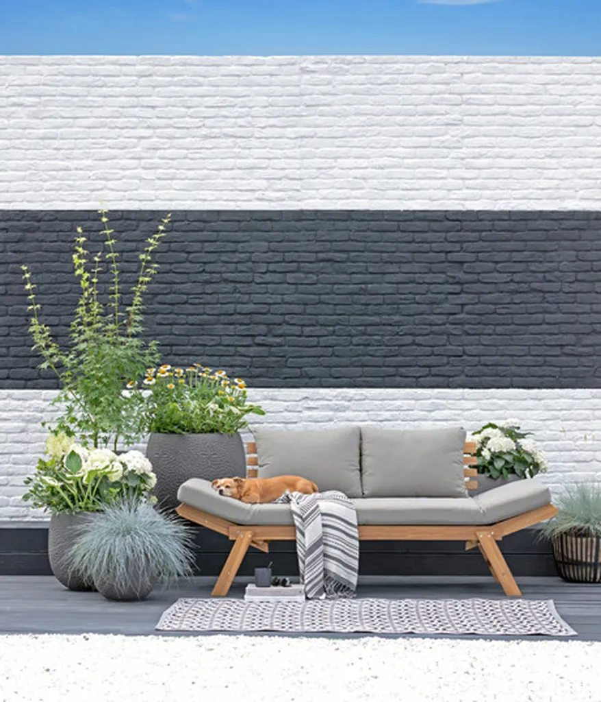 Dehner Gartenmöbel Sofa Macao, Inkl. Polster, Ca. 203 X 63 X 44 Cm, FSC® Akazienholz/Polyester, Geölt, Braun/grau 14 Dehner Gartenmöbel Sofa Macao, Inkl. Polster, Ca. 203 X 63 X 44 Cm, FSC® Akazienholz/Polyester, Geölt, Braun/grau – Bild 12