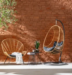 Dehner Hängesessel Venezia, Ca. 197 X 82.5 X 101.5 Cm, Stahl/Polyester, Schwarz/beige -Natur Garten Verkauf 0bb56a9e691adc19cdd92b3d7e849a96