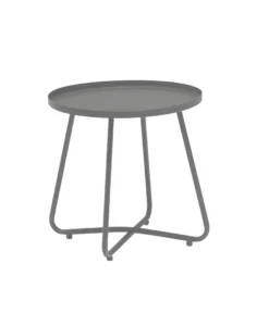 Dehner Beistelltisch Ibiza, Ca. Ø 45 Cm, Höhe Ca. 45 Cm, Stahl, Pulverbeschichtet, Anthrazit