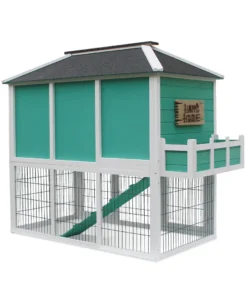 Dehner Nagerheim Happy Home Palazzo, Mit Freigehege, Ca. 145 X 72 X 121 Cm, Tannenholz, Weiß/türkis/schwarz -Natur Garten Verkauf 0e9fd0b39eb8d417c6b1c351cab1cf75