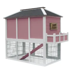 Dehner Nagerheim Happy Home Palazzo, Mit Freigehege, 121 X 145 X 72 Cm, Tannenholz, Dunkelrot -Natur Garten Verkauf 0fd81e822472ba2dc27b23e81122a61d