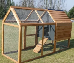 Dehner Hühnerstall Megi, Mit Freilaufgehege, Ca. 199 X 76 X 122 Cm, Tannenholz, Hellbraun -Natur Garten Verkauf 192eb9ced07f5b402e52b2fbfe6a20da