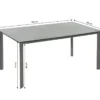 Dehner Gartentisch Nancy, Mit Antihaft-Beschichtung, 160 X 75 X 90 Cm, Aluminium/Glas, Grau -Natur Garten Verkauf 19855944d3135fa2ee58885e9677551b