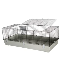 Dehner Nagerheim Peppy, Ca. 160 X 58 X 80 Cm, Metall/Kunststoff, Grau/schwarz