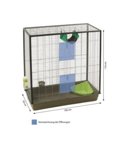 Dehner Nagerkäfig Ratatouille, Ca. B100/H116/T50 Cm -Natur Garten Verkauf 2924173 WE BG 001 DehnerMarkenqualitaetKomplettSetRattenN