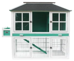 Dehner Nagerheim Happy Home Palazzo, Mit Freigehege, Ca. 145 X 72 X 121 Cm, Tannenholz, Weiß/türkis/schwarz -Natur Garten Verkauf 2c1559f4cf54f13aa8813107516167aa