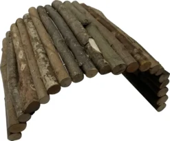 Dehner Nagetier-Zubehör Holzbrücke Cross, 51 X 30 Cm, Holz, Braun