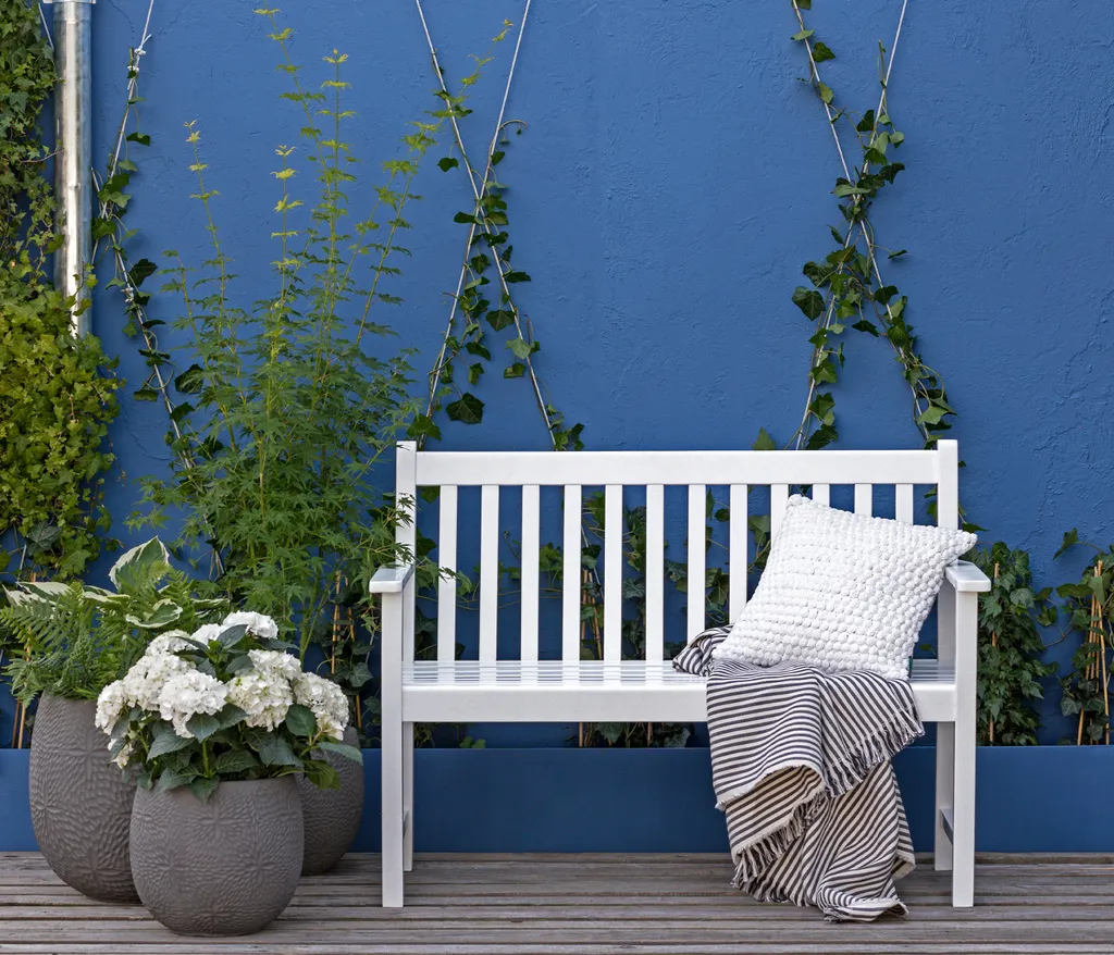 Dehner Gartenbank Mykonos, 2-Sitzer, Ca. 120 X 89 X 61 Cm, FSC® Akazienholz, Weiß 9 Dehner Gartenbank Mykonos, 2-Sitzer, Ca. 120 X 89 X 61 Cm, FSC® Akazienholz, Weiß – Bild 7