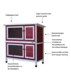 Dehner Kaninchenstall Landhaus, Mit Wärmedämmung, Ca. B114/H116/T57 Cm 16 Dehner Kaninchenstall Landhaus, Mit Wärmedämmung, Ca. B114/H116/T57 Cm -Natur Garten Verkauf 4045258 WE IG 002 DehnerLandhausrotmitwaeremedaemmung