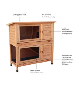 Dehner Kaninchenstall Original, Ca. B114/H116/T57 Cm -Natur Garten Verkauf 4050621 WE IG 003 DehnerKaninchenstallOriginalMG