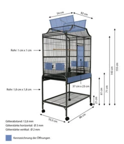 Dehner Vogelvoliere Paola, Ca. B86/H155/T55,5 Cm -Natur Garten Verkauf 4075412 WE BG 001 DehnerVolierePaolaN