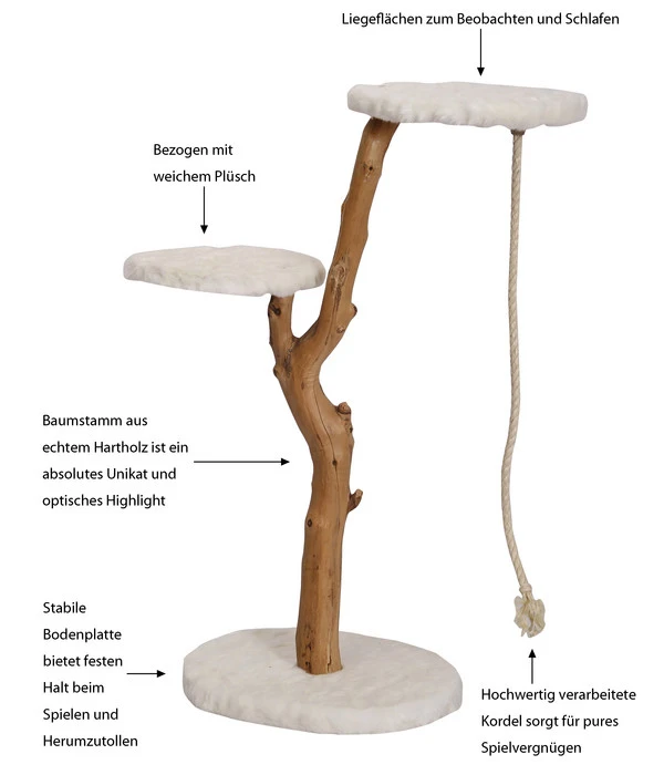 Dehner Premium Lovely Natur-Kratzbaum Erklimmen & Erholen, Ca. B40/H99-109/T50 Cm 4 Dehner Premium Lovely Natur-Kratzbaum Erklimmen & Erholen, Ca. B40/H99-109/T50 Cm – Bild 2
