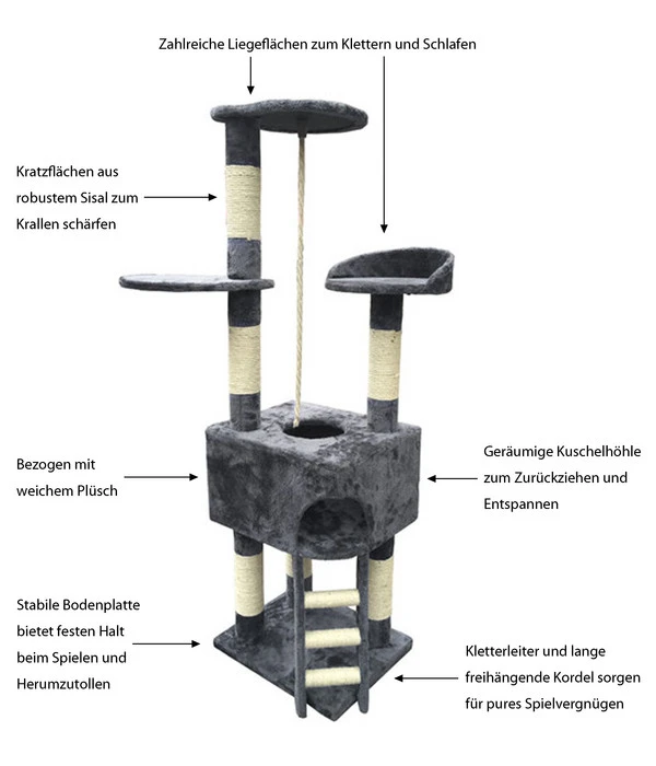 Dehner Kratzbaum Kira, 158 Cm 4 Dehner Kratzbaum Kira, 158 Cm – Bild 2