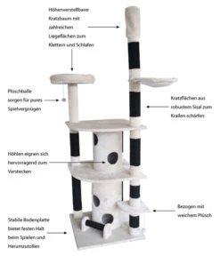 Dehner Kratzbaum Rufus -Natur Garten Verkauf 4150496 WE IG 001 DehnerMarkenqualitaetDeckenkratzbaumRufus80x80x240 260cm