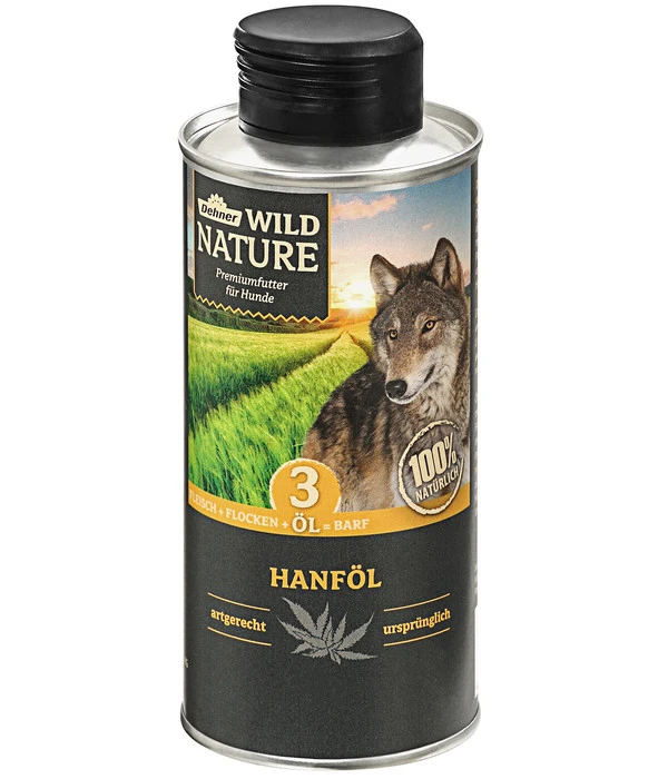 Dehner Wild Nature BARF-Ergänzungsfutter Für Hunde Hanföl 3 Dehner Wild Nature BARF-Ergänzungsfutter Für Hunde Hanföl
