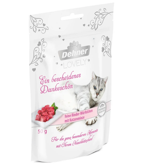 Dehner Premium Lovely Katzensnack Ein Bescheidenes Dankeschön, 50 G 3 Dehner Premium Lovely Katzensnack Ein Bescheidenes Dankeschön, 50 G