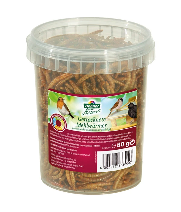Dehner Natura Wildvogelsnack Getrocknete Mehlwürmer 3 Dehner Natura Wildvogelsnack Getrocknete Mehlwürmer