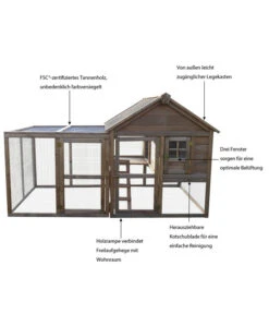 Dehner Hühnerstall Mondalay, Ca. B203/H122/T153 Cm -Natur Garten Verkauf 4287835 WE IG 001 Dehner Huehnerstall Mondalay