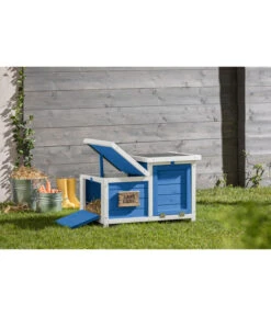 Dehner Nagerschlafhaus Happy Home Teatro, Blau, Ca. B70/H45/T43 Cm -Natur Garten Verkauf 4427753 WE M 001 DehnerMarkenqualitaetNagerschlafhausTeatro