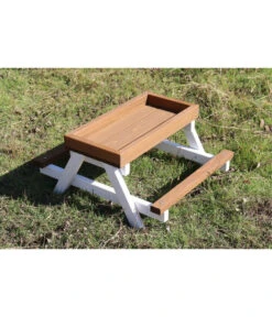 Dehner Picknicktisch, Braun/weiß, Ca. B46/H22/T40 Cm -Natur Garten Verkauf 4477964 WE MO 001 DehnerPicknicktischKleintiere