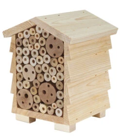 Dehner Natura Insektenhotel Hostilia, Ca. B19/H25/T19 Cm -Natur Garten Verkauf 4479267 WE DE 001 NaturaInsektenhausHostiliaRueckseite