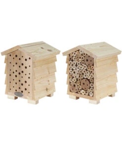 Dehner Natura Insektenhotel Hostilia, Ca. B19/H25/T19 Cm -Natur Garten Verkauf 4479267 WE DE 002 NaturaInsektenhausHostiliabeidseitig