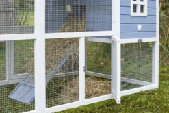 Dehner Nagerheim Happy Home Funny Flocke, Mit Freigehege, 120 X 170 X 99 Cm, Holz/Filz, Hellblau/weiß -Natur Garten Verkauf 467211540c17119e07899ea9e4e6419e