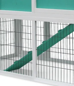 Dehner Nagerheim Happy Home Palazzo, Mit Freigehege, Ca. 145 X 72 X 121 Cm, Tannenholz, Weiß/türkis/schwarz -Natur Garten Verkauf 4b52c8e98f7562894dbe04902aadd471