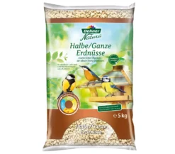 Dehner Natura Wildvogelfutter, Halbe/ganze Erdnüsse, 5 Kg