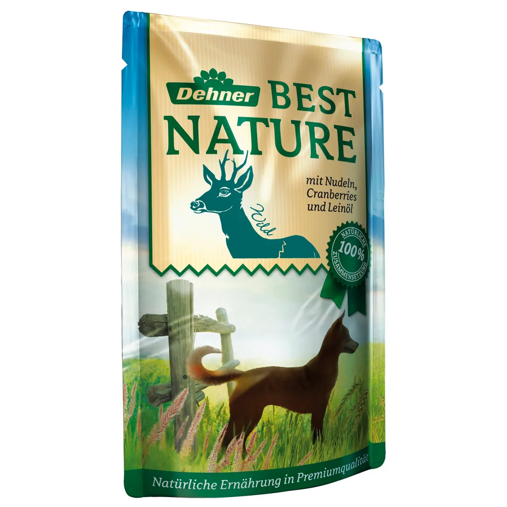 Dehner Best Nature Hundefutter Adult, Wild Und Nudeln Mit Cranberries, Im Beutel, 12 X 150 G (1.8 Kg) 4 Dehner Best Nature Hundefutter Adult, Wild Und Nudeln Mit Cranberries, Im Beutel, 12 X 150 G (1.8 Kg) – Bild 2