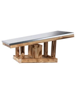 Dehner Natura Futterhaus Rofan, Geflammt, Braun, Ca. B64/H30,2/T56 Cm