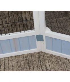 Dehner Vogelvoliere Santorini, Weiß/blau, Ca. Ø132/H180 Cm -Natur Garten Verkauf 6640585 6941041 6941058 WE DE 002 MQVHSantoriniGehege