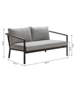 Dehner Alu-Lounge New York, 4-teilig -Natur Garten Verkauf 6670954 WE BG 001 LoungeNewYork