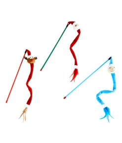 Dehner Lieblinge Weihnachts-Katzenspielzeug-Set Spielangel