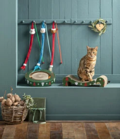 Dehner Lieblinge Weihnachts-Katzenspielzeug-Set Spielangel -Natur Garten Verkauf 6672349 WE MO 001 DreamTeamWeihnachtsspielzeugKatze 03