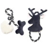 Dehner Lieblinge Weihnachts-Hundespielzeug-Set Recycled Deer, Heart & Bone -Natur Garten Verkauf 6672711 WE FS 001 DehnerLieblingeWeihnachtsHundespielzeugSetRecycledDeer