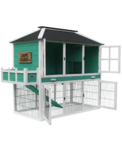 Dehner Nagerheim Happy Home Palazzo, Mit Freigehege, Ca. 145 X 72 X 121 Cm, Tannenholz, Weiß/türkis/schwarz -Natur Garten Verkauf 66d5c8efcf423f2839bdd2d0b8574dab