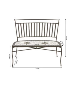 Dehner Mosaikbank Diana, 2-Sitzer -Natur Garten Verkauf 6701791 WE IG 001 MosaikbankDiana