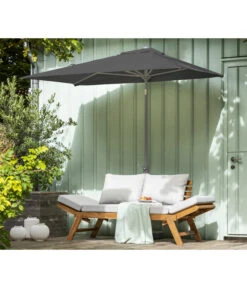 Dehner Balkonschirm Chios, Rechteckig, Ca. B210/T130 Cm -Natur Garten Verkauf 6703243 WE MO 001 BalkonschirmChiosDunkelgrauNeu