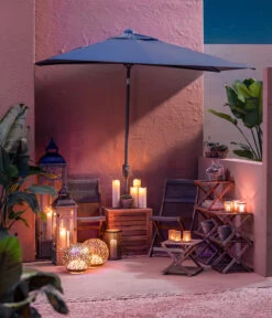 Dehner Schirmbox Macao -Natur Garten Verkauf 6703243 WE MO 001 Outdoorbeleuchtung