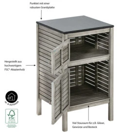 Dehner Schrank Southampton, Ca B50/H90/T50 Cm -Natur Garten Verkauf 6713663 WE IG 001 SchrankSouthampton50Grau