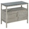 Dehner Doppelschrank Southampton, Ca. B100/H90/T50 Cm -Natur Garten Verkauf 6713705 WE FS 001 SchrankSouthampton100Grau