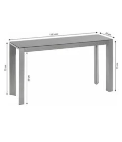 Dehner Balkontisch Chicago, Ca. B133,5/H75/T42 Cm 8 Dehner Balkontisch Chicago, Ca. B133,5/H75/T42 Cm -Natur Garten Verkauf 6734651 WE BG 001 BalkontischChicagoSchmalNE