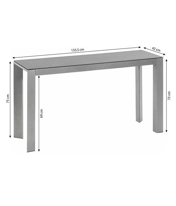 Dehner Balkontisch Chicago, Ca. B133,5/H75/T42 Cm 5 Dehner Balkontisch Chicago, Ca. B133,5/H75/T42 Cm – Bild 3