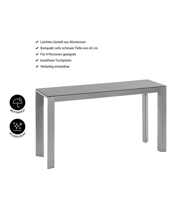 Dehner Balkontisch Chicago, Ca. B133,5/H75/T42 Cm 4 Dehner Balkontisch Chicago, Ca. B133,5/H75/T42 Cm – Bild 2