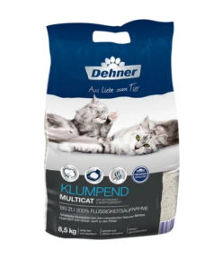 Dehner Premium Katzenstreu Multicat Mit Babypuderduft, Klumpend