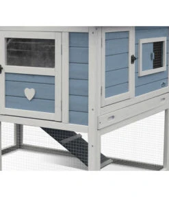 Dehner Nagerheim Happy Home Castel, Hellblau, Ca. B106/H108/T103 Cm -Natur Garten Verkauf 6838783 WE DE 001 MQNagerheimHappyHomeCastelHellblau